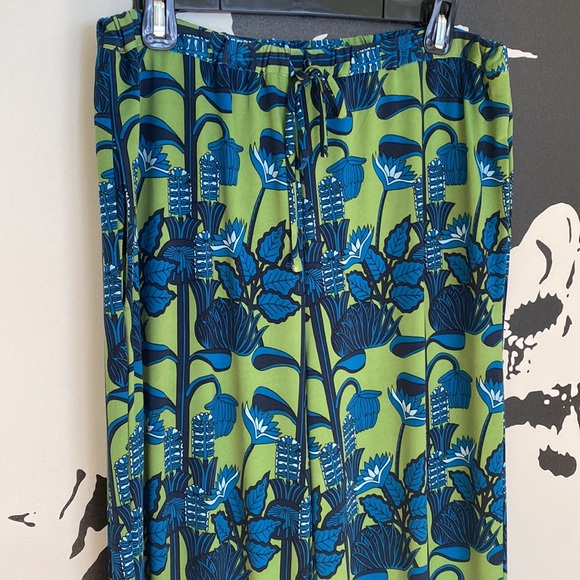 Colourful Brooks Brothers Wide-Leg Drawstring Pants - Size M - Picture 2 of 9